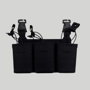 Panneau modulaire Fastex triple porte-chargeur pour fusils d'assaut - Noir - Tiger Tailor