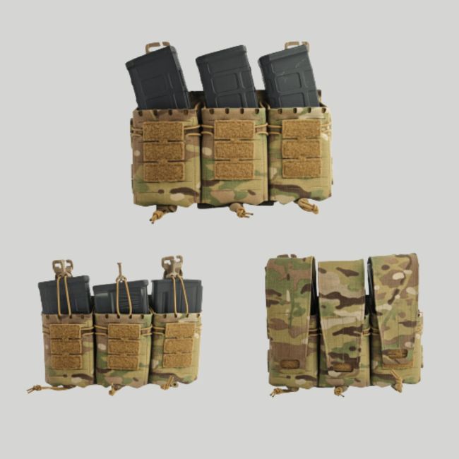 Starres modulares Panel für dreifaches Magazinhalter für Sturmgewehre - Multicam - Tiger Tailor