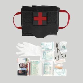 Pochette IFAK Quick Draw remplie (25 pièces) - Noir - Mil-Tec