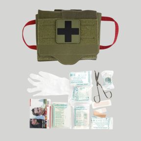 IFAK Quick Draw Tasche gefüllt (25 Teile) - Oliv Grün - Mil-Tec
