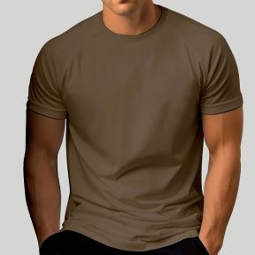 Camiseta de manga corta Félin (corte raglán) en malla - Coyote - OPEX