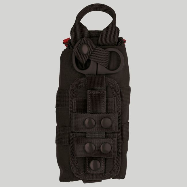 Pochette IFAK Rapid remplie (28 pièces) avec ciseaux - Noir - Mil-Tec