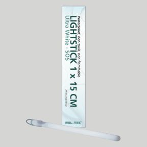 Bastões luminosos 15cm/30min - Ultra Branco - Mil-Tec