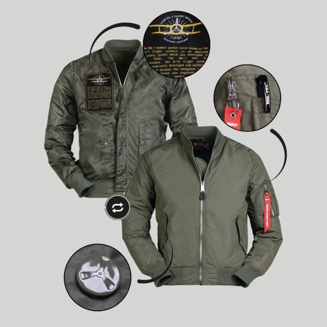 Cazadora bomber MA1 de verano - Verde Oliva - Mil-Tec