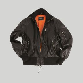 Blouson en cuir pilote BW - Noir - Mil-Tec