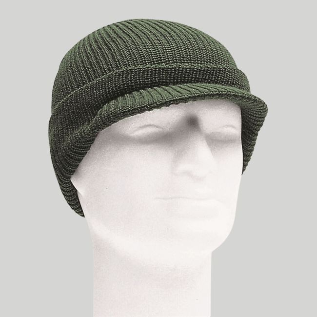 Gorro US poliacrílico con visera - Verde Oliva - Mil-Tec