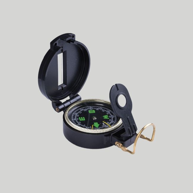 Plastic US Engineer kompas - Zwart - Mil-Tec