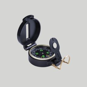 Plastic US Engineer kompas - Zwart - Mil-Tec