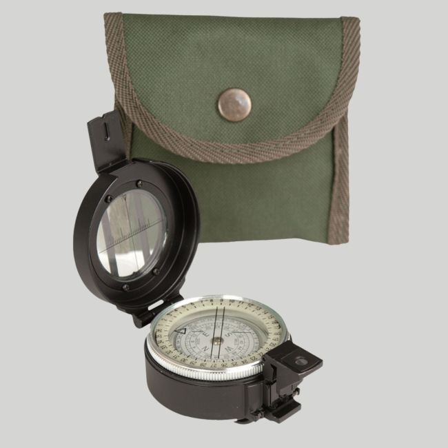 Bússola lensática britânica com estojo - Verde Oliva - Mil-Tec