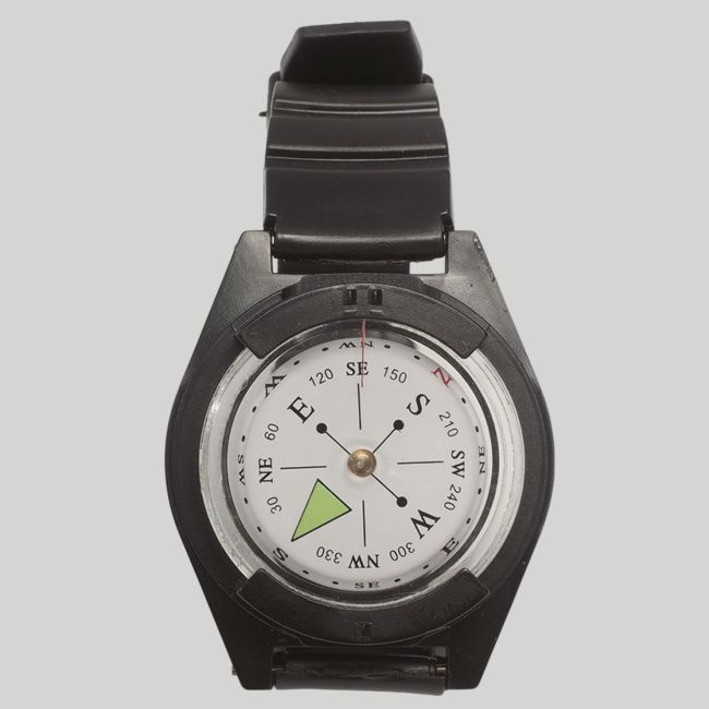 Brújula-reloj - Negro - Mil-Tec