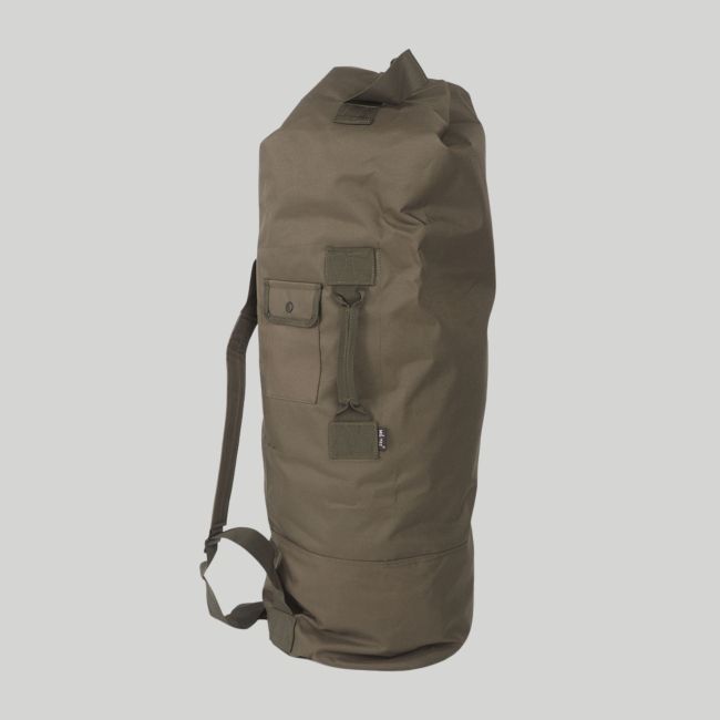 Sac de voyage avec bretelles en polyester Marine US 75L - Vert Olive - Mil-Tec