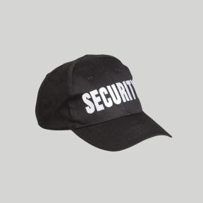 Casquette base-ball brodée SECURITY - Noir - Mil-Tec