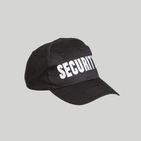 Casquette base-ball brodée SECURITY - Noir - Mil-Tec