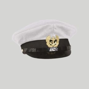 Marine-Mütze BW mit Abzeichen - Weiß - Mil-Tec