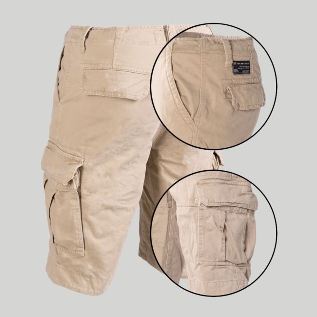 Calção Vintage desbotado - Khaki - Mil-Tec