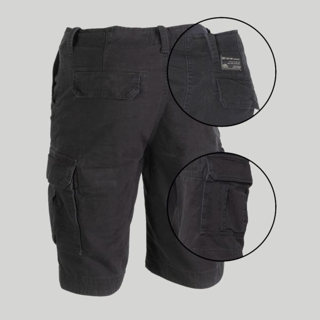 Short Vintage desgastado - Negro - Mil-Tec
