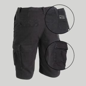 Short Vintage gewassen - Zwart - Mil-Tec