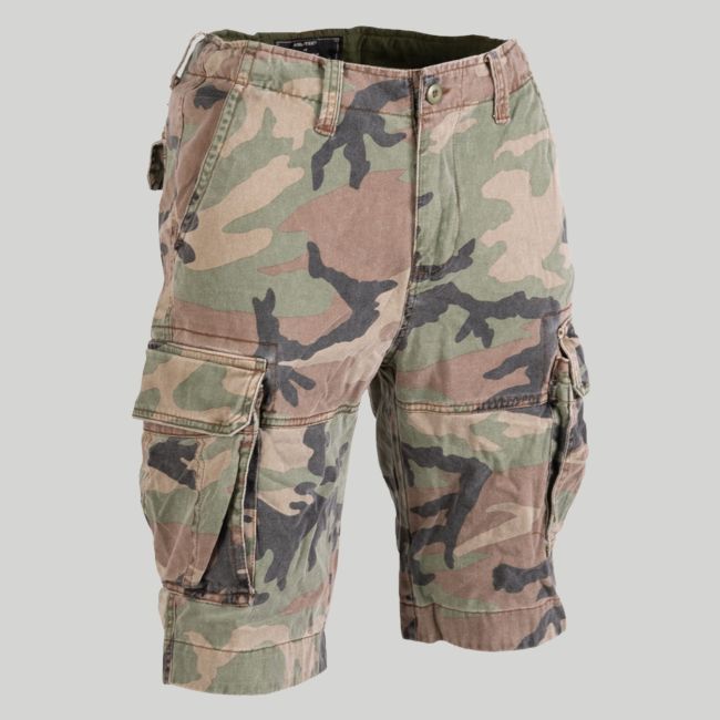Short Vintage slavato - Woodland - Mil-Tec