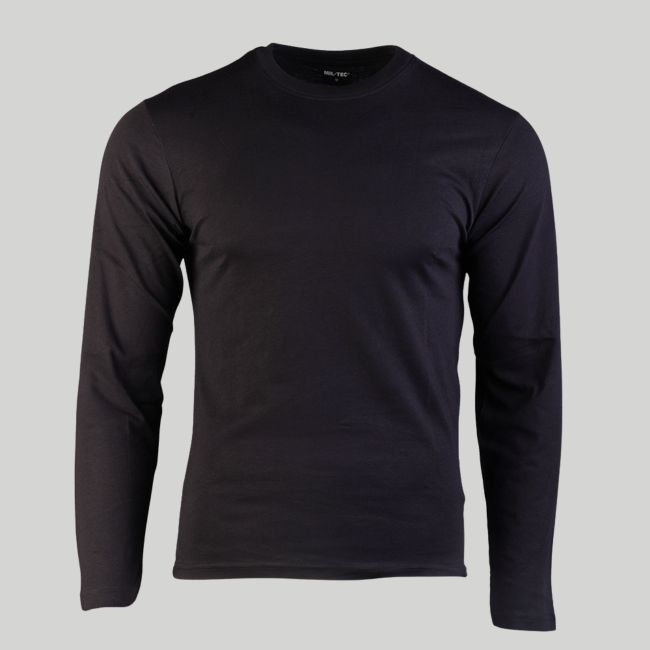 T-shirt a maniche lunghe - Nero - Mil-Tec