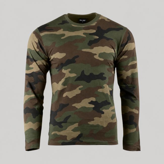 T-shirt a maniche lunghe - Woodland - Mil-Tec