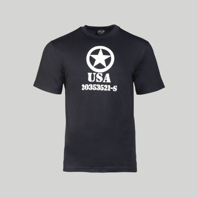 T-shirt Allied Star - Czarny - Mil-Tec