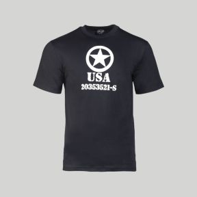 T-shirt Allied Star - Czarny - Mil-Tec