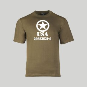 T-shirt Allied Star - Oliwkowy - Mil-Tec