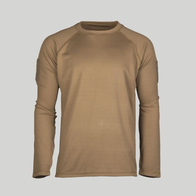 Taktyczny T-shirt Quick Dry z długimi rękawami - Ciemny Kojot - Mil-Tec