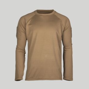 Taktisches Langarm-T-Shirt Quick Dry - Dunkles Coyote - Mil-Tec