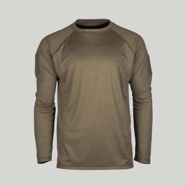 Taktyczny T-shirt Quick Dry z długimi rękawami - Oliwkowy Zielony - Mil-Tec