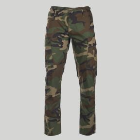 Spodnie ripstop slim BDU US - Woodland - Mil-Tec