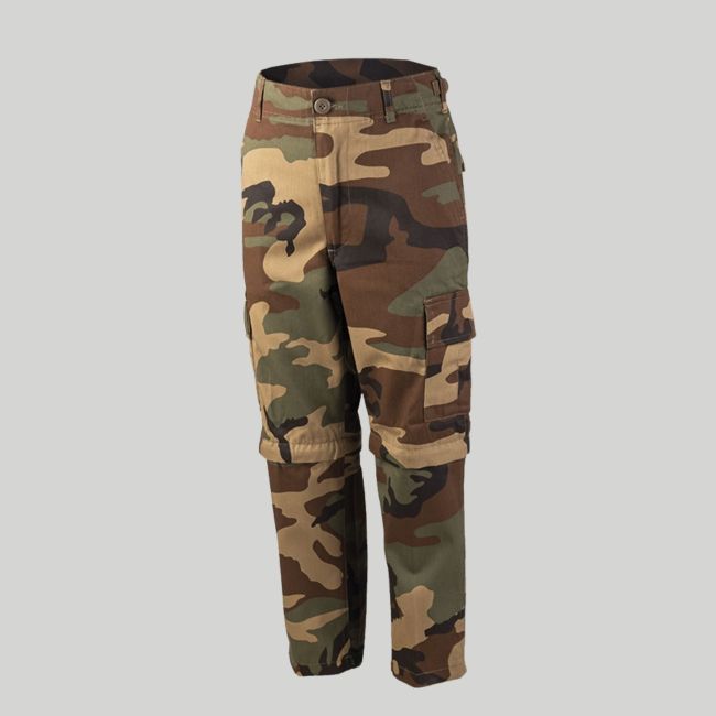 Pantalón con cremallera BDU infantil - Woodland - Mil-Tec