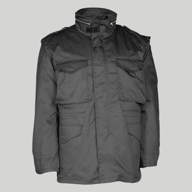 US M65 Jacke mit Futter - Schwarz - Mil-Tec