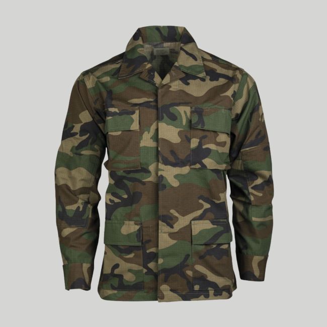 Ripstop BDU US-jas - Woodland - Mil-Tec
