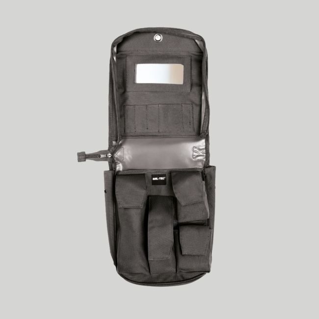 Trousse de toilette avec miroir - Noir - Mil-Tec