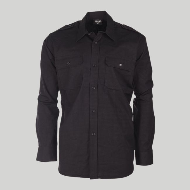 Camisa ripstop - Negro - Mil-Tec