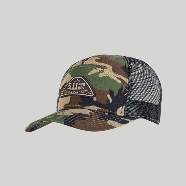 Netzmütze 7 Paneele - Woodland - 5.11 Tactical