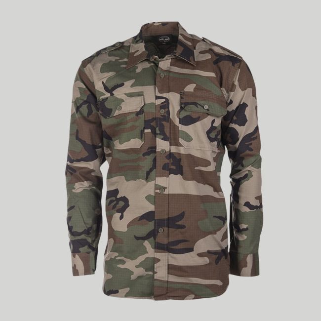 Camisa ripstop - Woodland - Mil-Tec