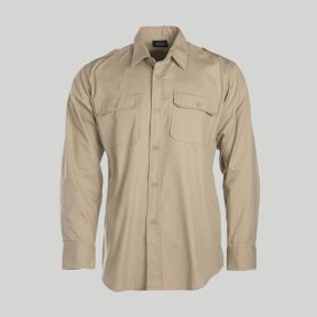Tropisch overhemd met lange mouwen - Khaki - Mil-Tec