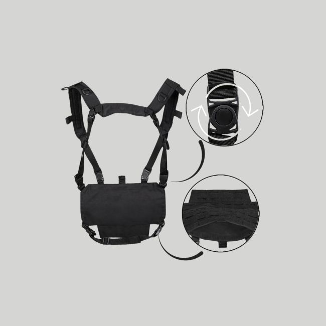 Chest-rig Laser Cut - Noir - Mil-Tec