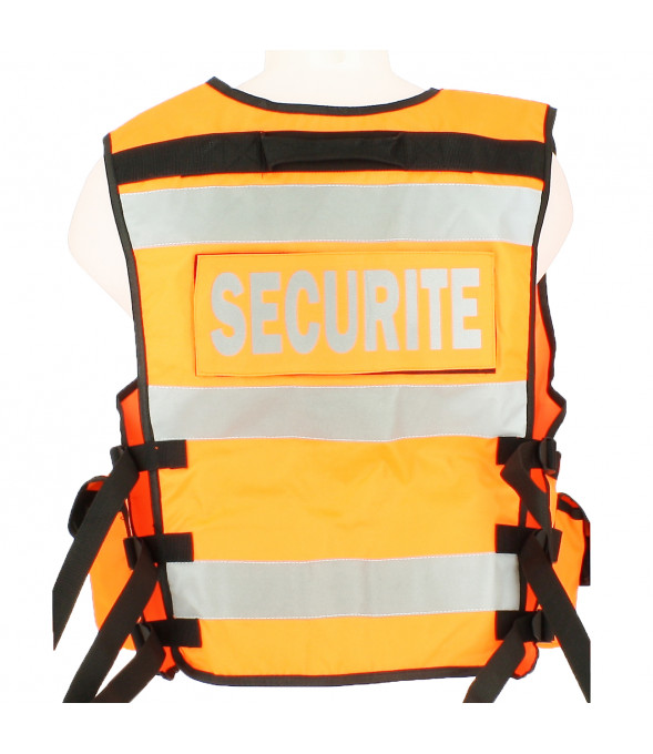 Gilet de sécurité réfléchissant jaune orange Vecteur par ©happyroman  147956703