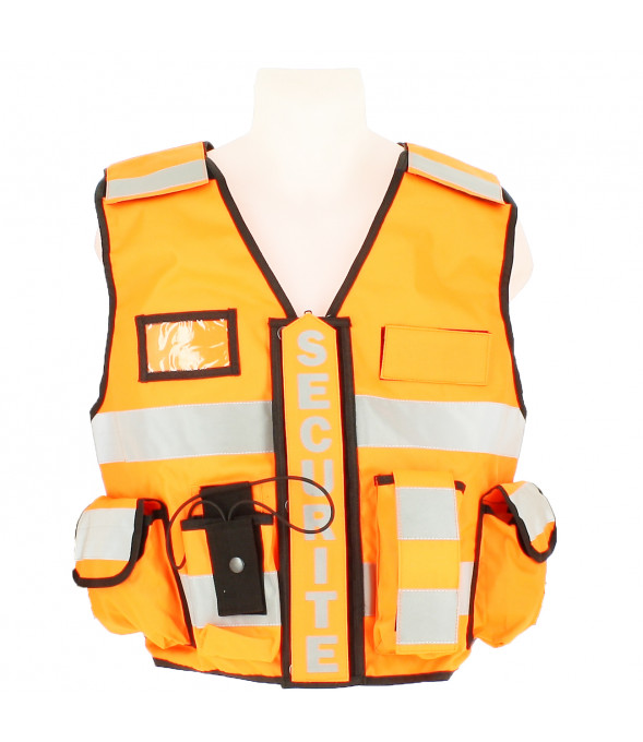 Gilet de sécurité à haute visibilité pour superviseur – 2TG, orange  S-25057ORG2X - Uline