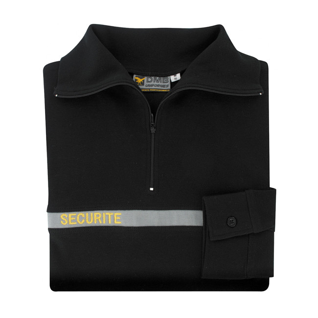 Chemise F1 Coton Sécurité bande grise broderie OR - DMB