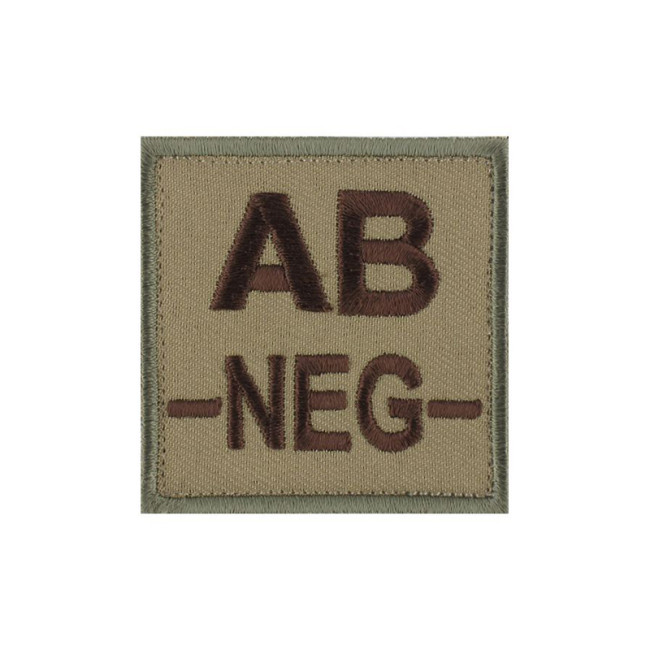 Blutgruppen-Abzeichen AB- Braun auf Beige - DMB
