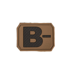 3D-Blutgruppen-Patch B- Coyote - Miltec