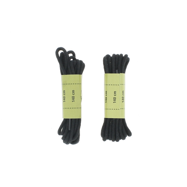 Set mit 2 Paar schwarzen Baumwoll-Schnürsenkeln 140 cm - Miltec