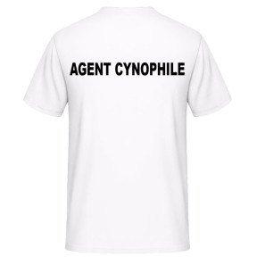 Tee-shirt AGENT CYNOPHILE Blanc - Vetsecurite