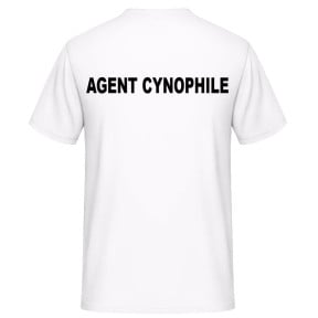 Tee-shirt AGENT CYNOPHILE Blanc - Vetsecurite