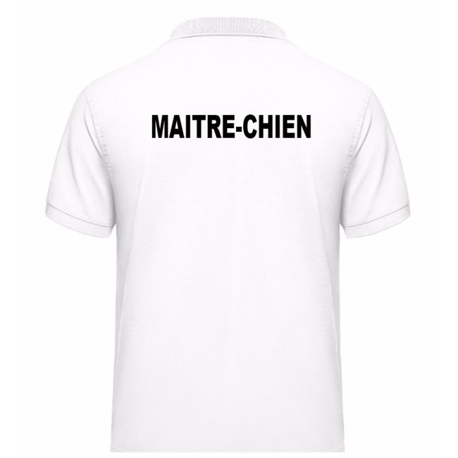 Polo MAITRE-CHIEN Blanc - Vetsecurite Polo MAITRE-CHIEN Blanc - Vetsecurite