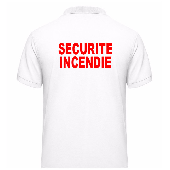 Polo SECURITE INCENDIE Blanc - Vetsecurite Polo SECURITE INCENDIE Blanc - Vetsecurite